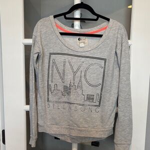 Billabong Light Gray NYC Skyline Sweatshirt